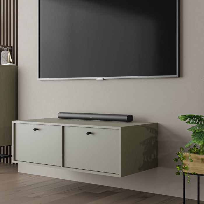 by fonQ Luvra Zwevend Tv-meubel 2-deurs - Groen