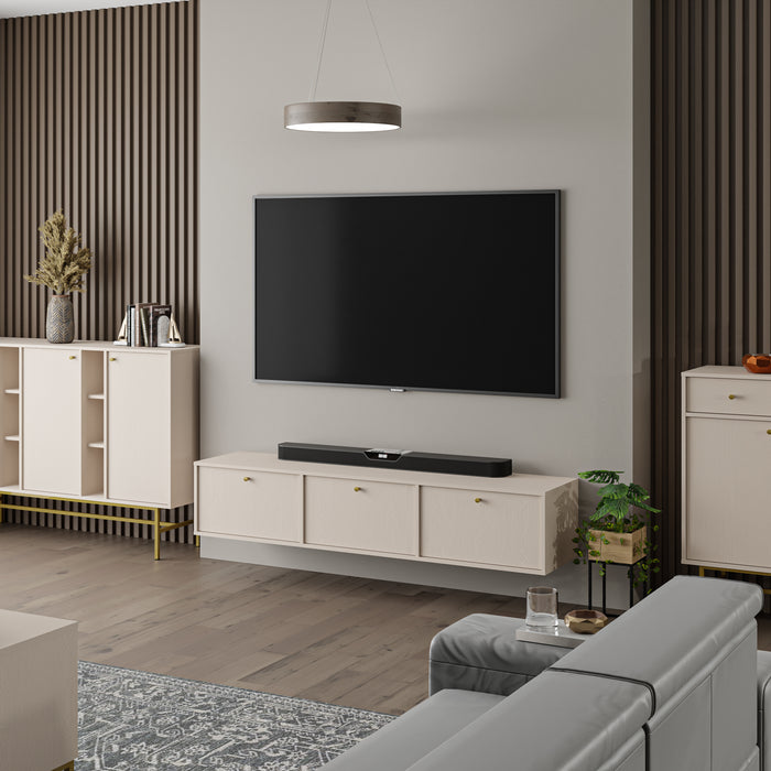 by fonQ Luvra Zwevend Tv-meubel 3-deurs - Zand