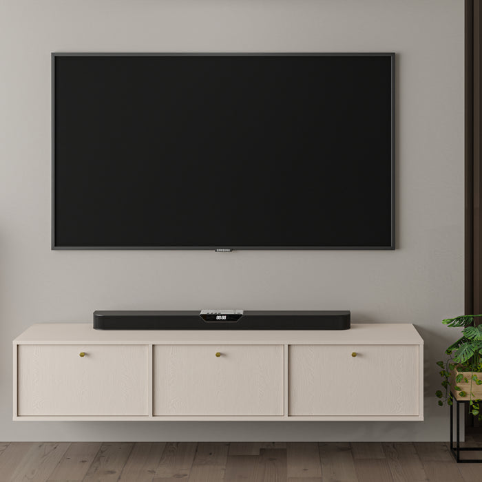 by fonQ Luvra Zwevend Tv-meubel 3-deurs - Zand