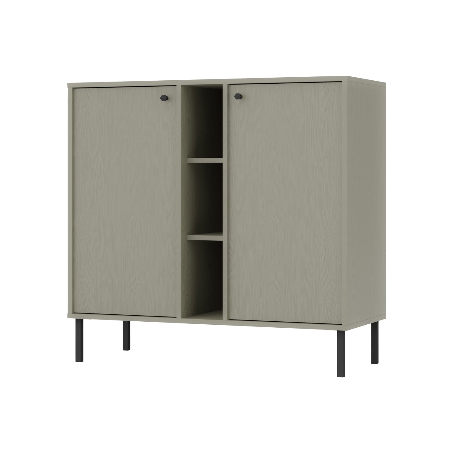 by fonQ Luvra Dressoir 2-deurs - Open Vak - Groen
