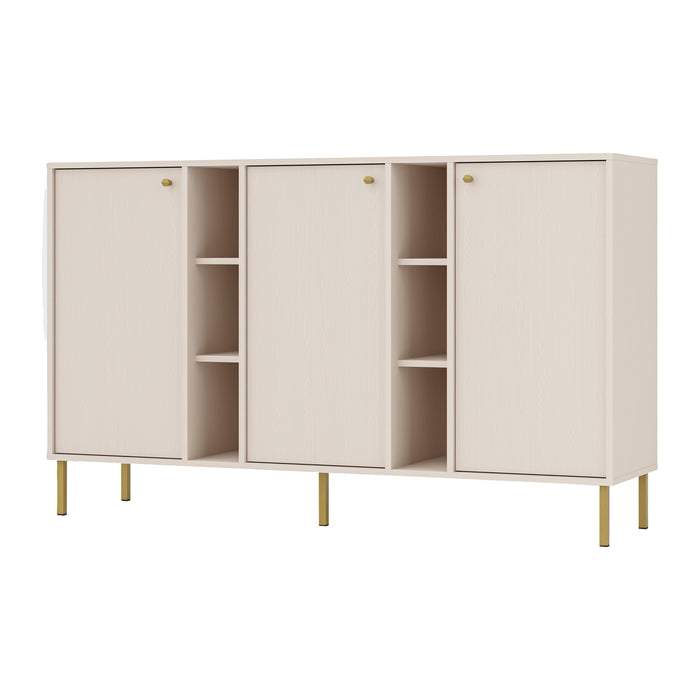 by fonQ Luvra Dressoir 3-deurs - Open Vak - Zand