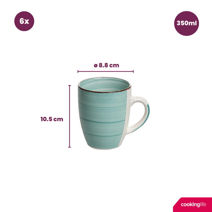 Cookinglife Mokken Delice Blue 350 ml - 6 stuks