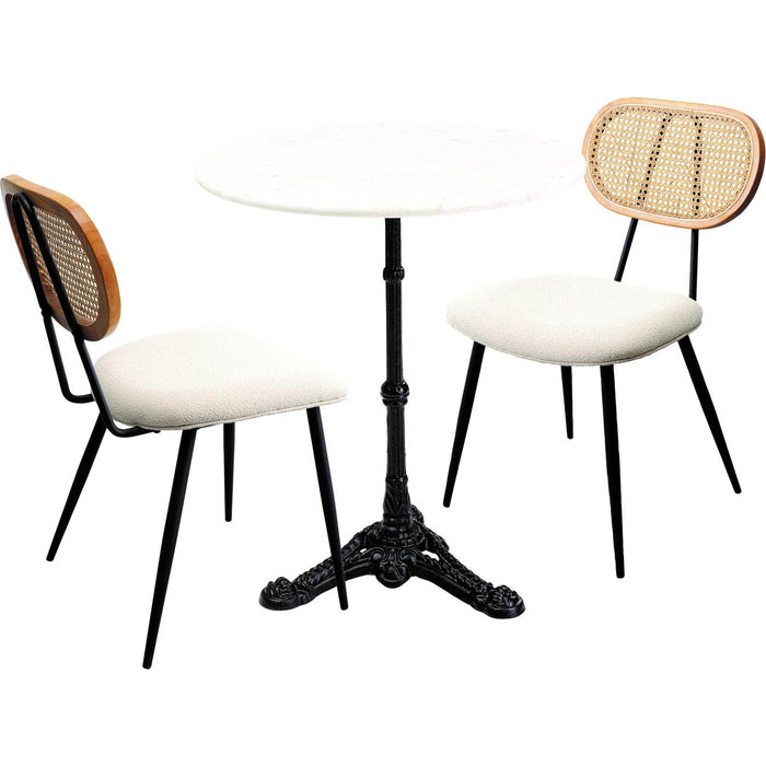Kare Design Bistro Rosali tafel en 2 stoelen - wit