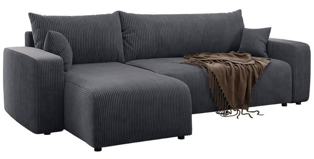 NADUVI Collection Hoekslaapbank Rosco links|rechts ribstof