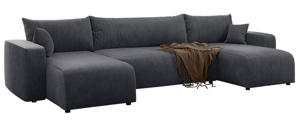 NADUVI Collection U-slaapbank Rosco ribstof