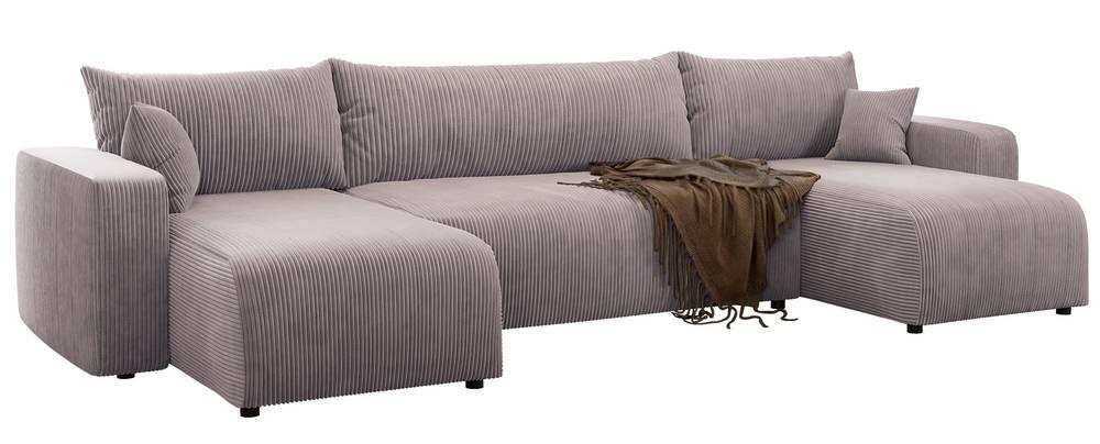 NADUVI Collection U-slaapbank Rosco ribstof