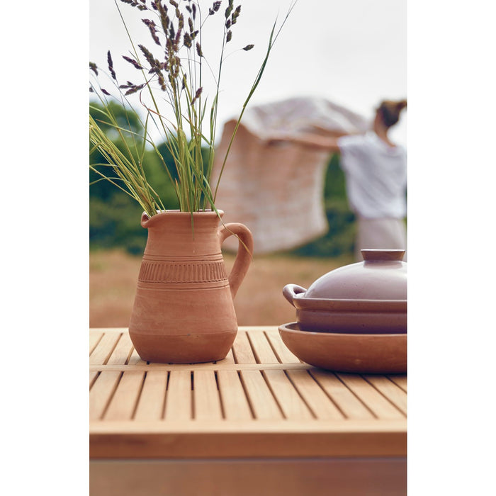 Tikamoon - Massief teakhouten en roestvrij stalen tuintafel 4|6 pers.