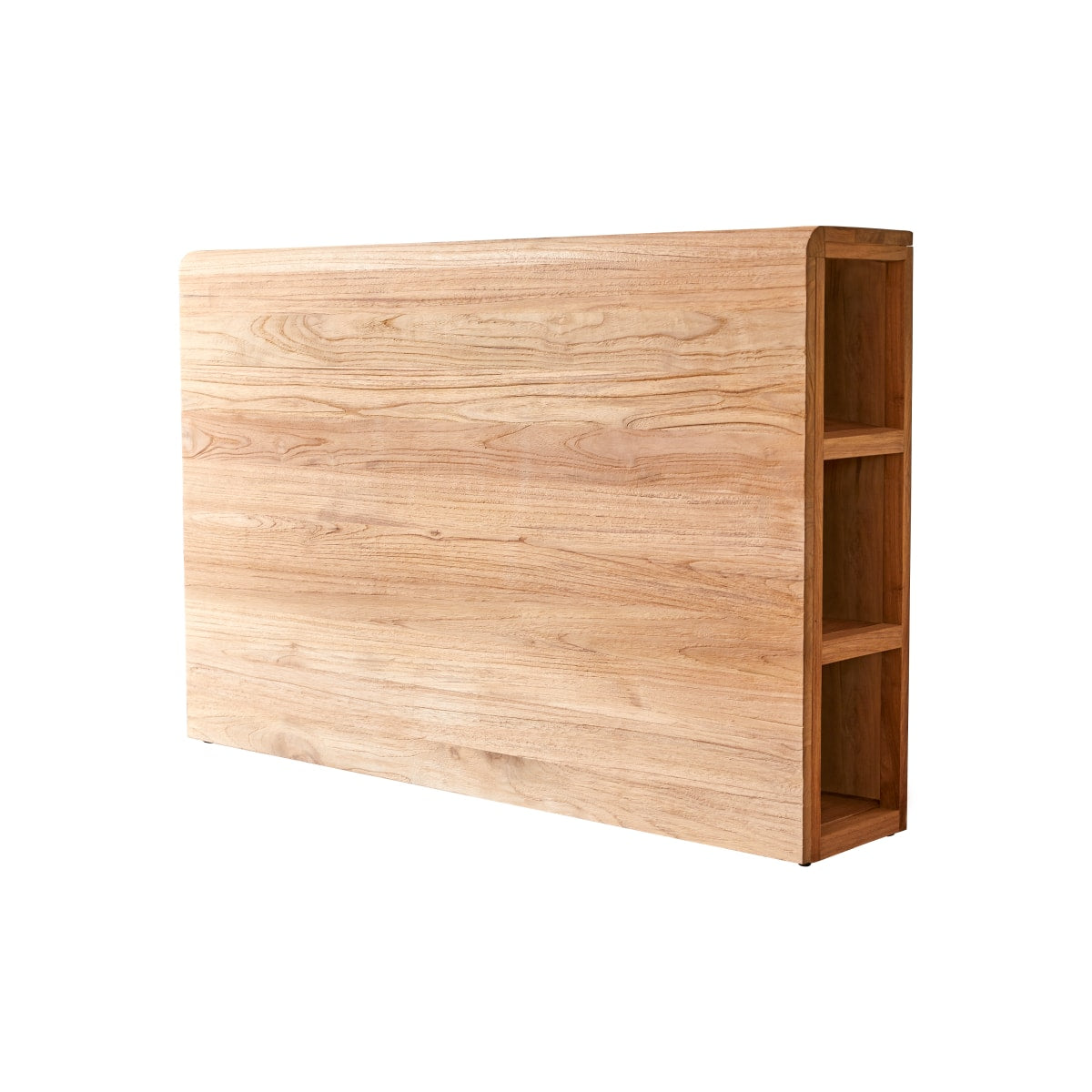 Tikamoon - Hoofdeinde met opbergruimte van massief teakhout 120 cm