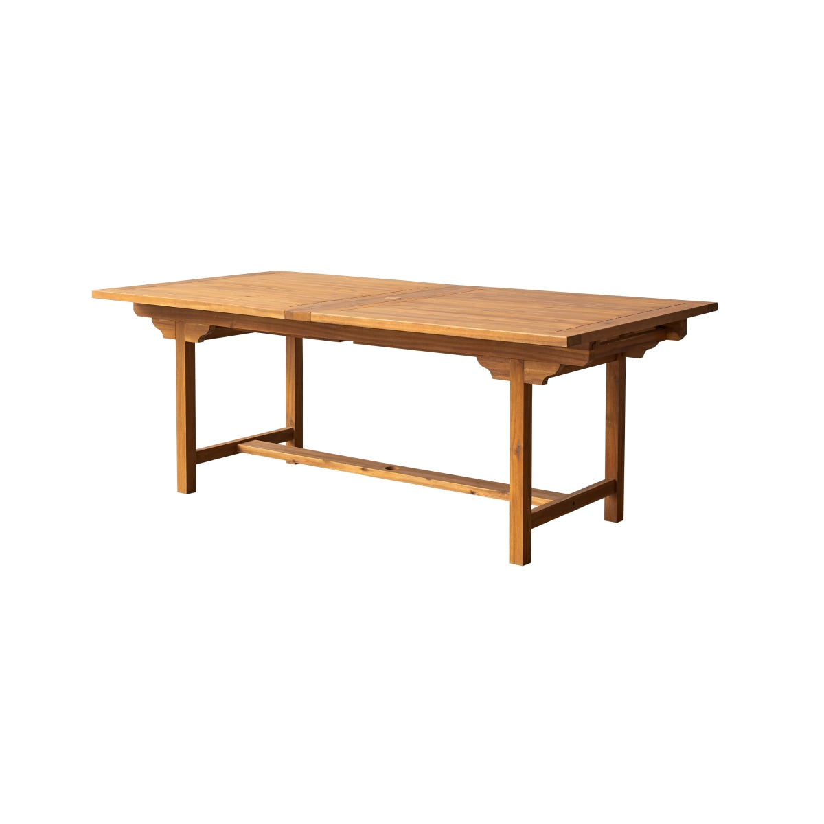 Tikamoon - Rechthoekige tuintafel massief acaciahout met verlengblad