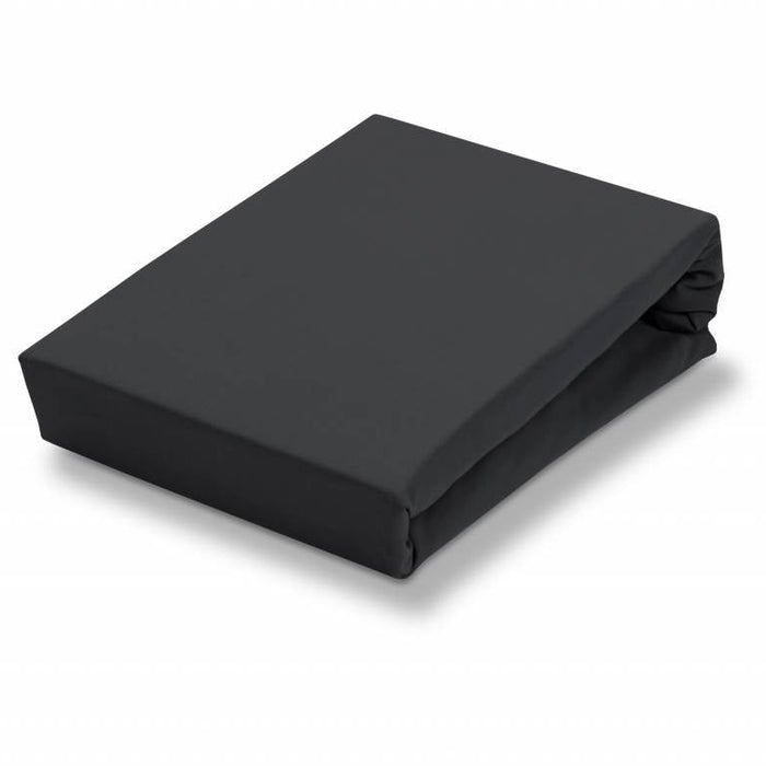 Jersey Supreme Topper Hoeslaken Black | 80-100 x  190-220 cm | Zwart