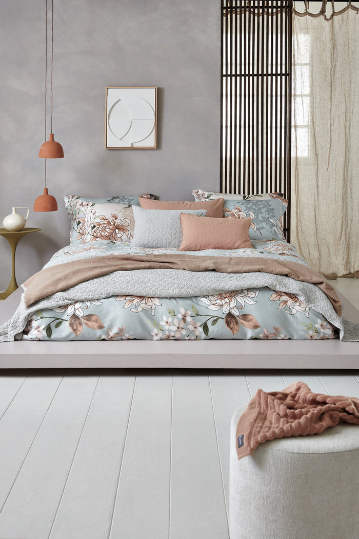 Dekbedovertrek Cheerful Cream Tan | 200 cm x 200 cm | Beige | Roze