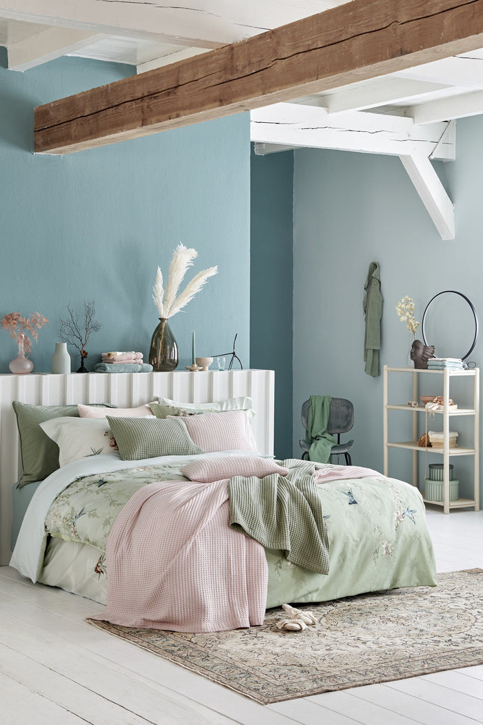 Home Pique Sprei Light Olive | 160 cm x 250 cm | Groen | Katoen