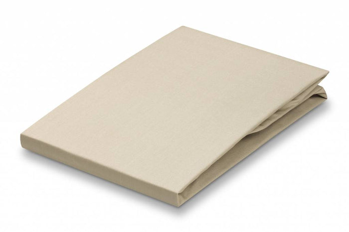 Percale Topper Hoeslaken Linen | 180 x 210 cm | Beige | Katoen