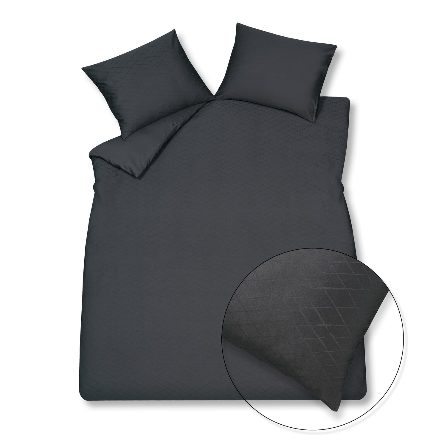 Dekbedovertrek Purity Monaco Off | 140 x 200|220 cm | Zwart