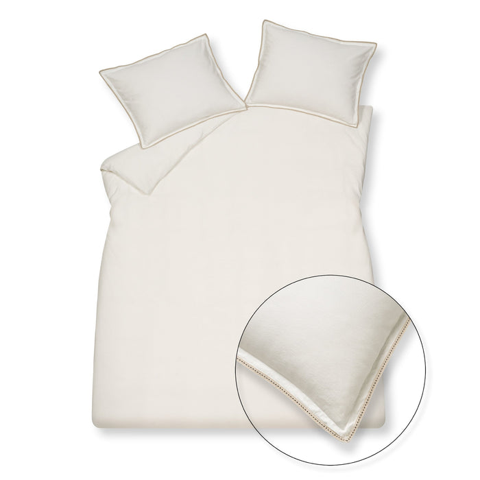 Dekbedovertrek Pure Off | 240 cm x 240 cm | Wit | Ivoor