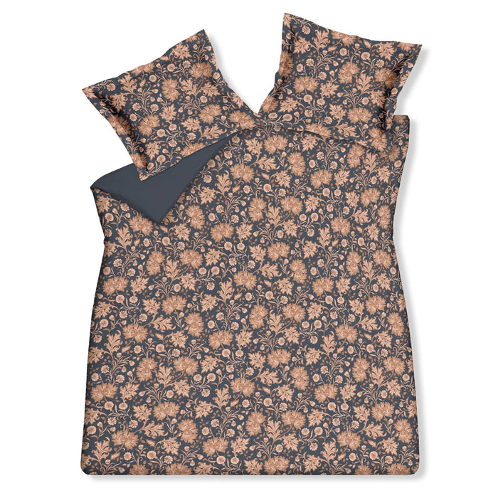 Dekbedovertrek Inspiring Blue Ink | 200 x 200|220 cm | Bruin | Blauw