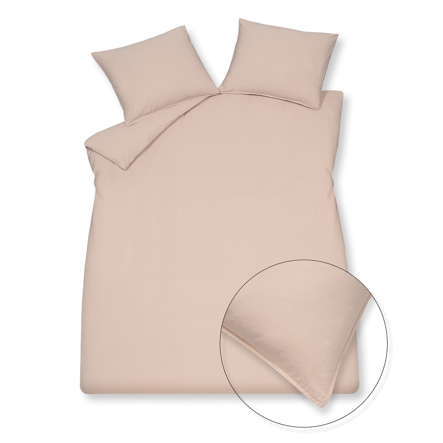 Washed Cotton Dekbedovertrek Pale Pink | 240 x 200|220 cm | Roze