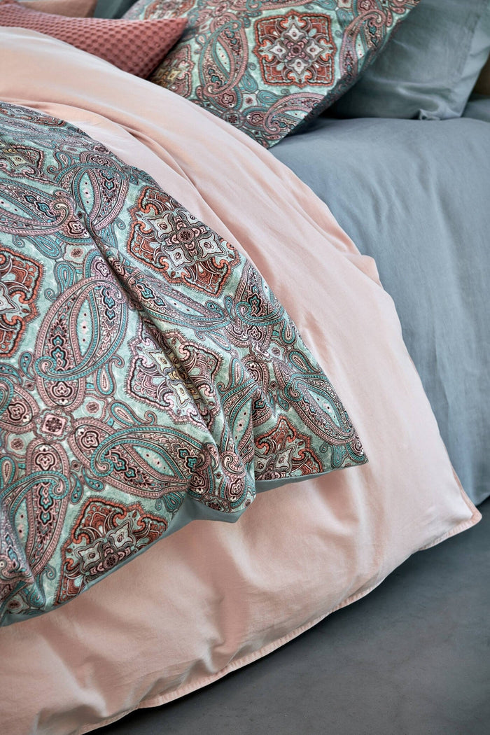 Washed Cotton Dekbedovertrek Pale Pink | 240 x 200|220 cm | Roze