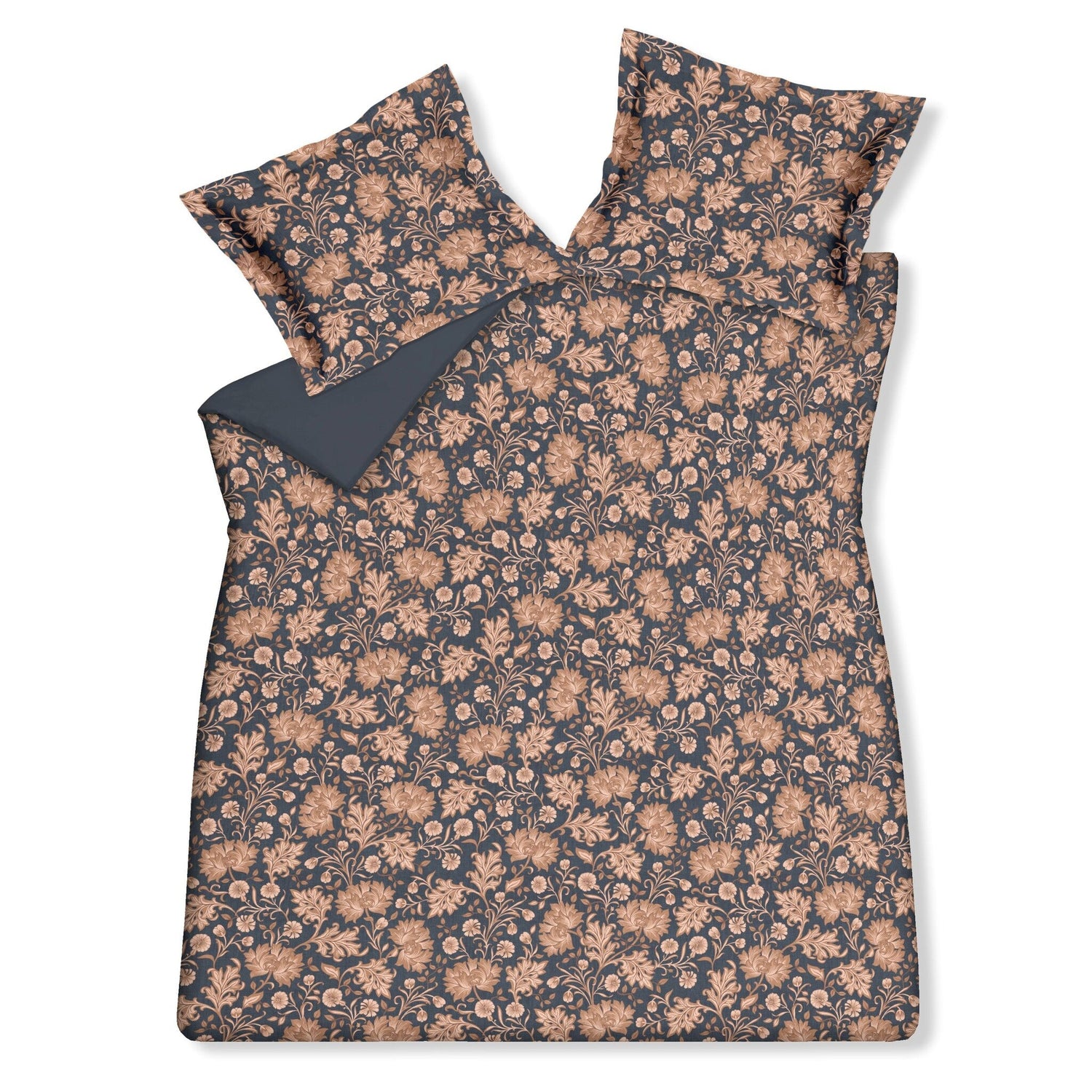 Dekbedovertrek Inspiring Blue Ink | 140 x 200|220 cm | Bruin | Blauw