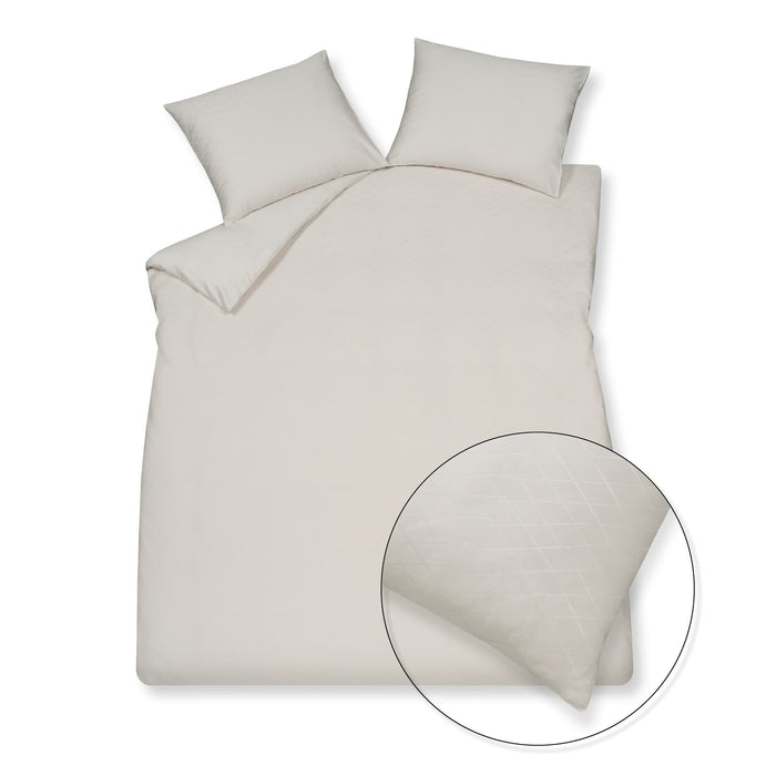 Dekbedovertrek Purity Monaco Cream Tan | 200 x 200|220 cm | Ivoor