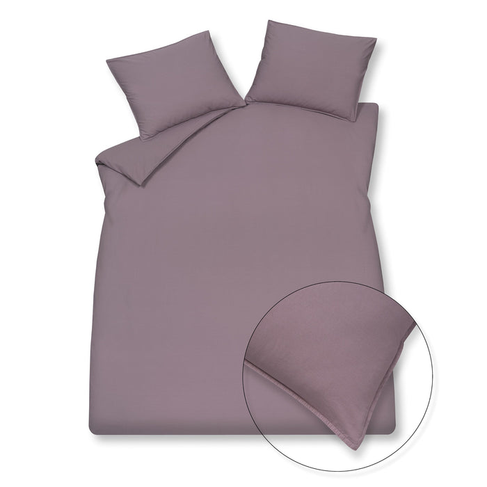 Washed Cotton Dekbedovertrek Moonscape | Paars | Katoen