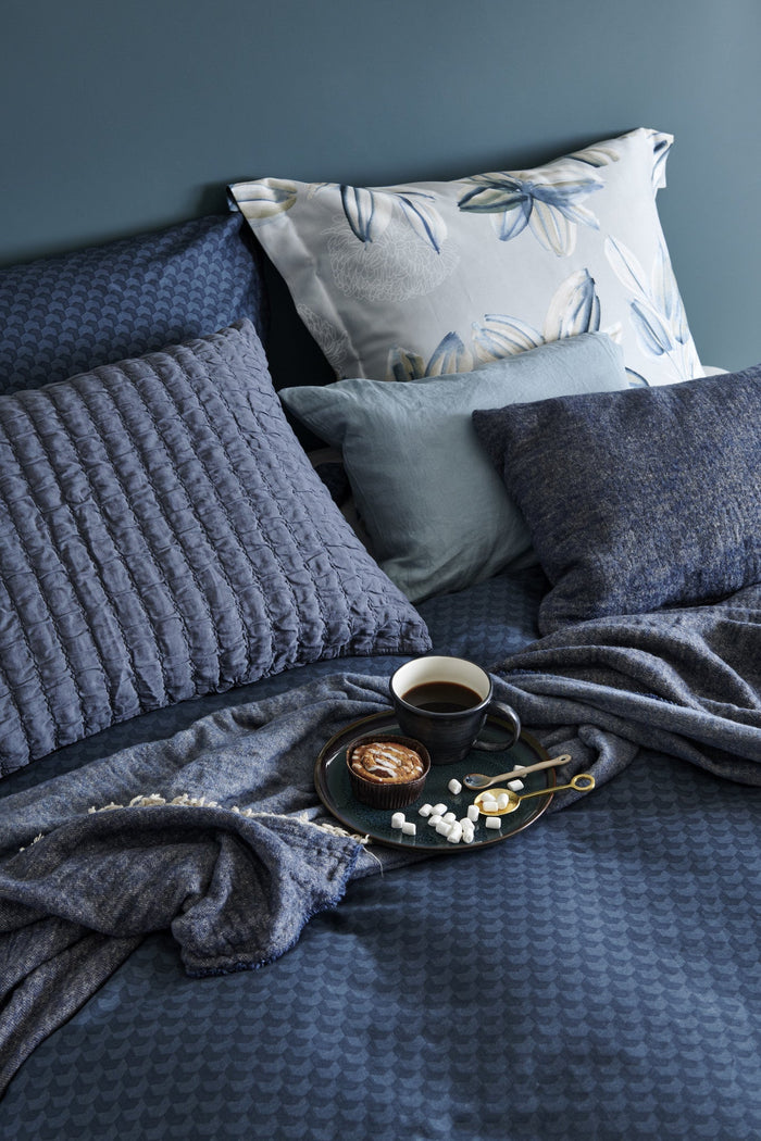 Pure 64 Plaid|sprei Oceanview | 180 x 260 cm | Grijs | Blauw | Katoen