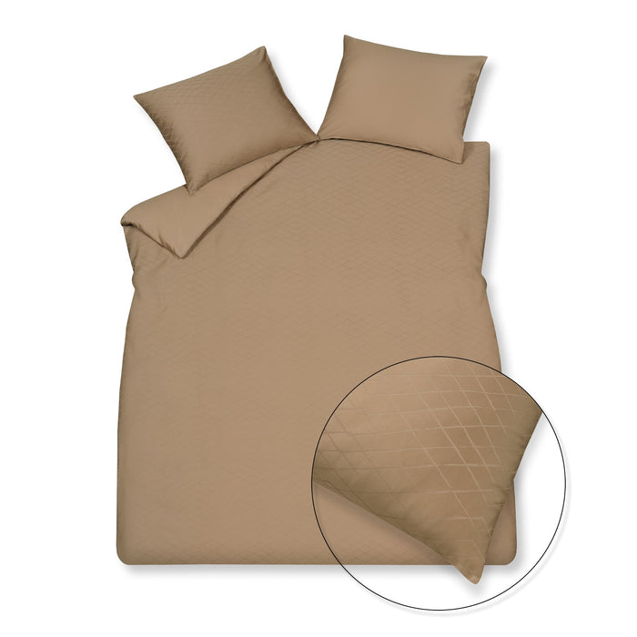 Dekbedovertrek Purity Monaco Caramel | 200 x 200|220 cm | Bruin