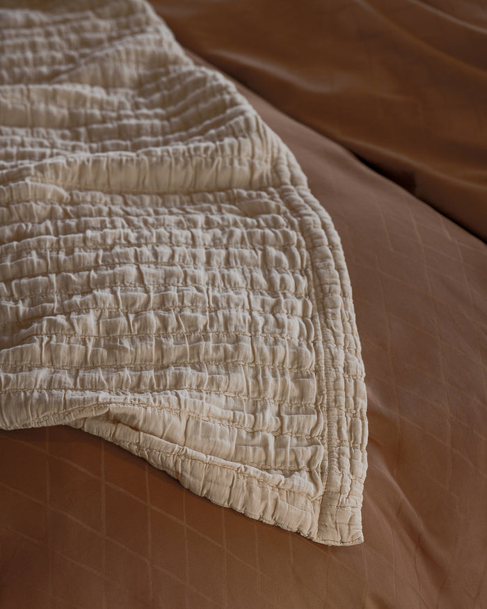 Dekbedovertrek Purity Monaco Caramel | 200 x 200|220 cm | Bruin