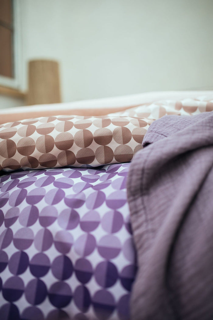 Dekbedovertrek Bubble Moonscape | 240 x 200|220 cm | Bruin | Paars