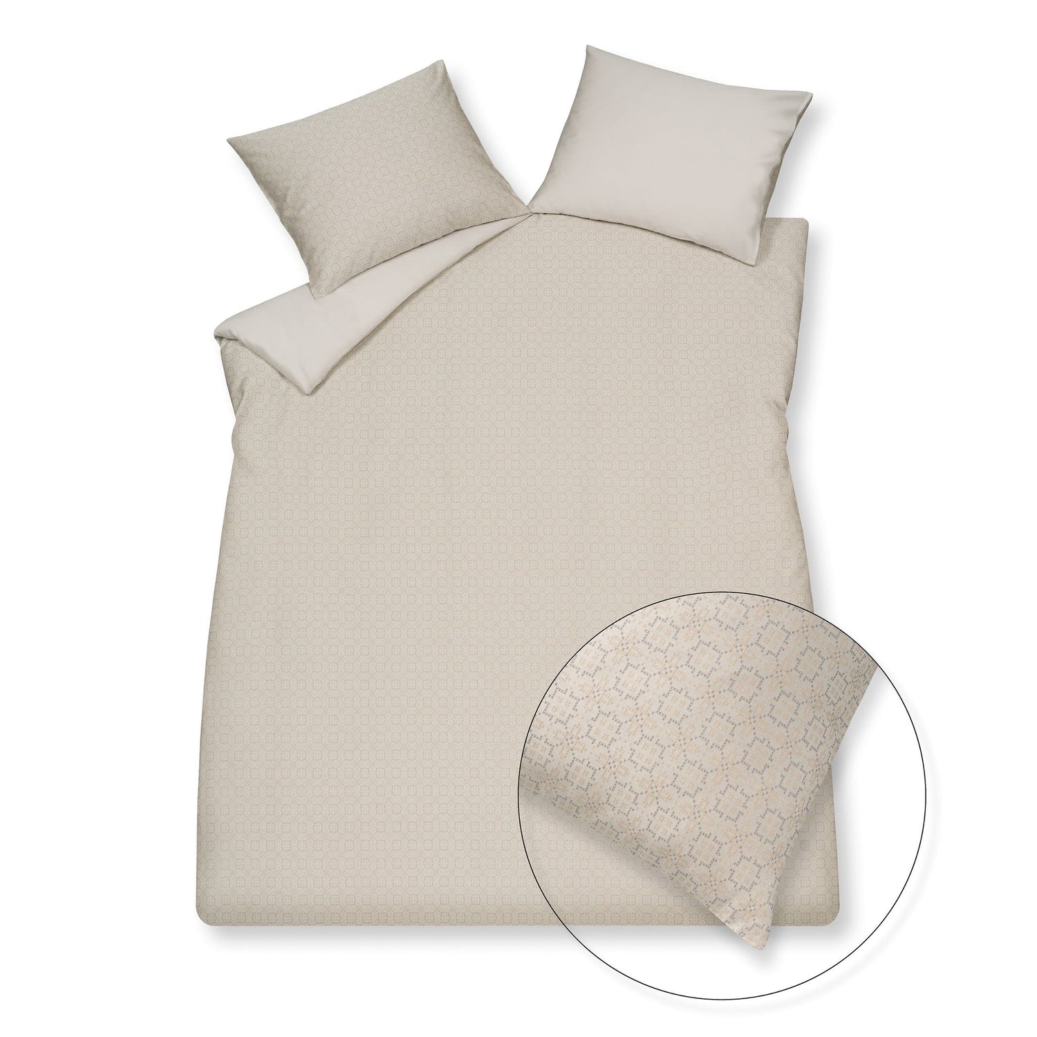 Dekbedovertrek Purity Rome | 200 x 200|220 cm | Grijs | Beige