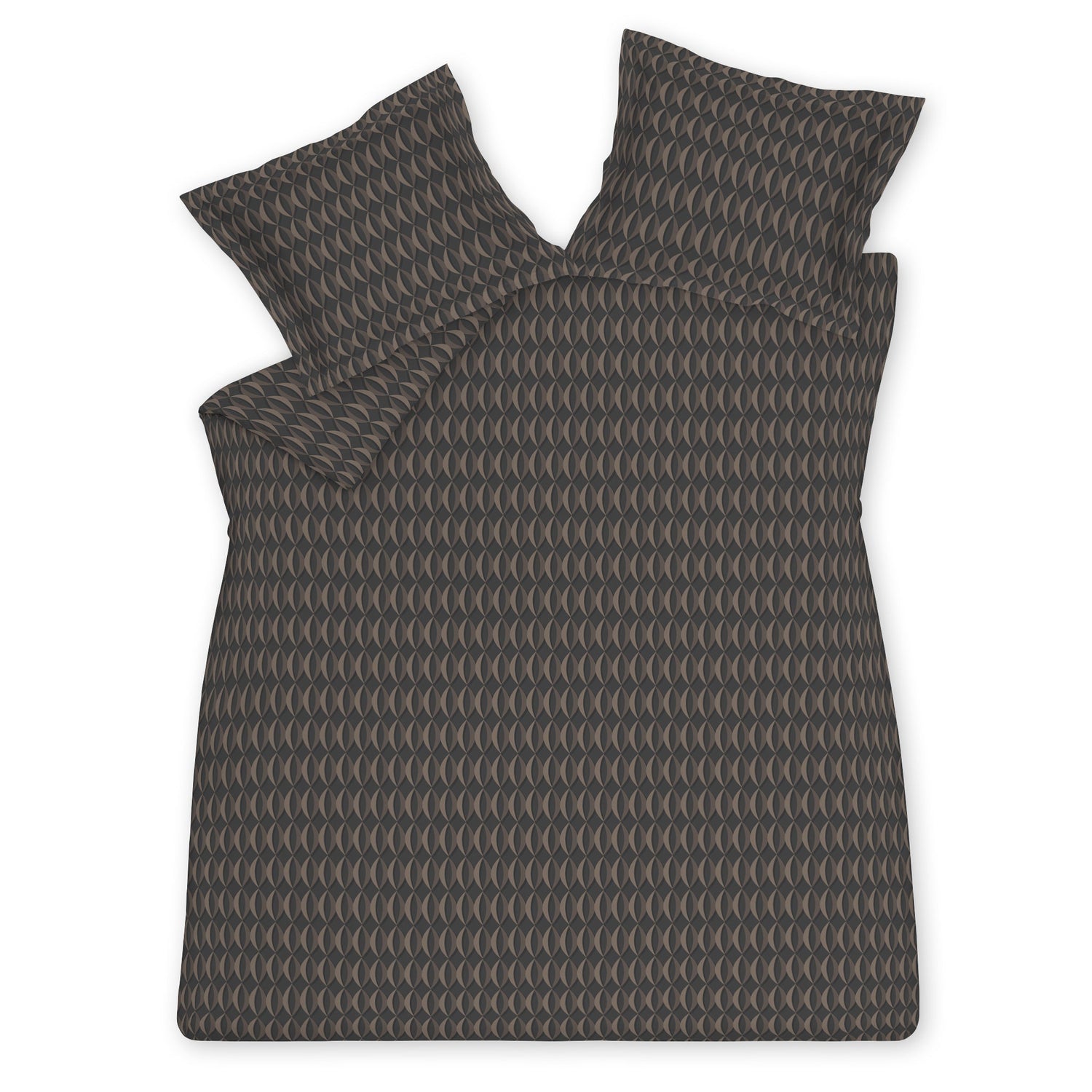 Dekbedovertrek Bouncing Off | 200 x 200|220 cm | Zwart | Bruin