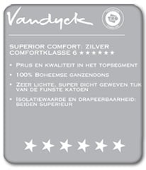 Superior 100 Dekbed | 240 x 220 cm | Wit | Satijnkatoen | Dons