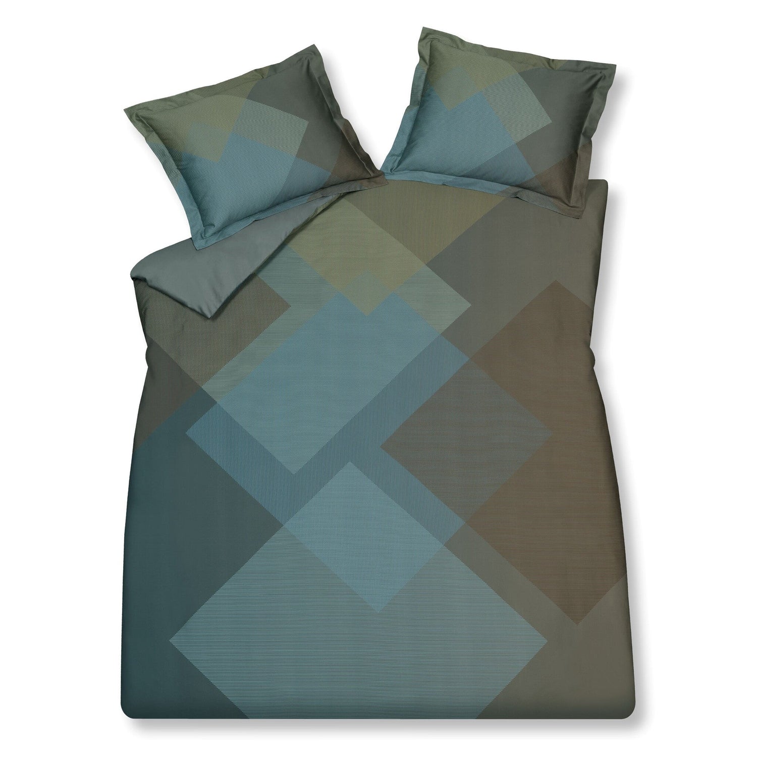 Dekbedovertrek Snooze Multi | 200 x 200|220 cm | Groen | Blauw