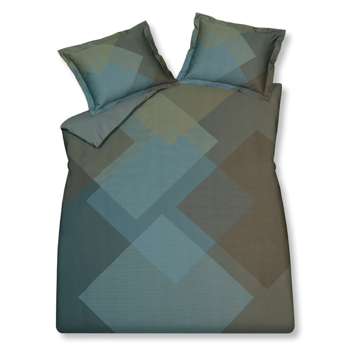 Dekbedovertrek Snooze Multi | 200 x 200|220 cm | Groen | Blauw