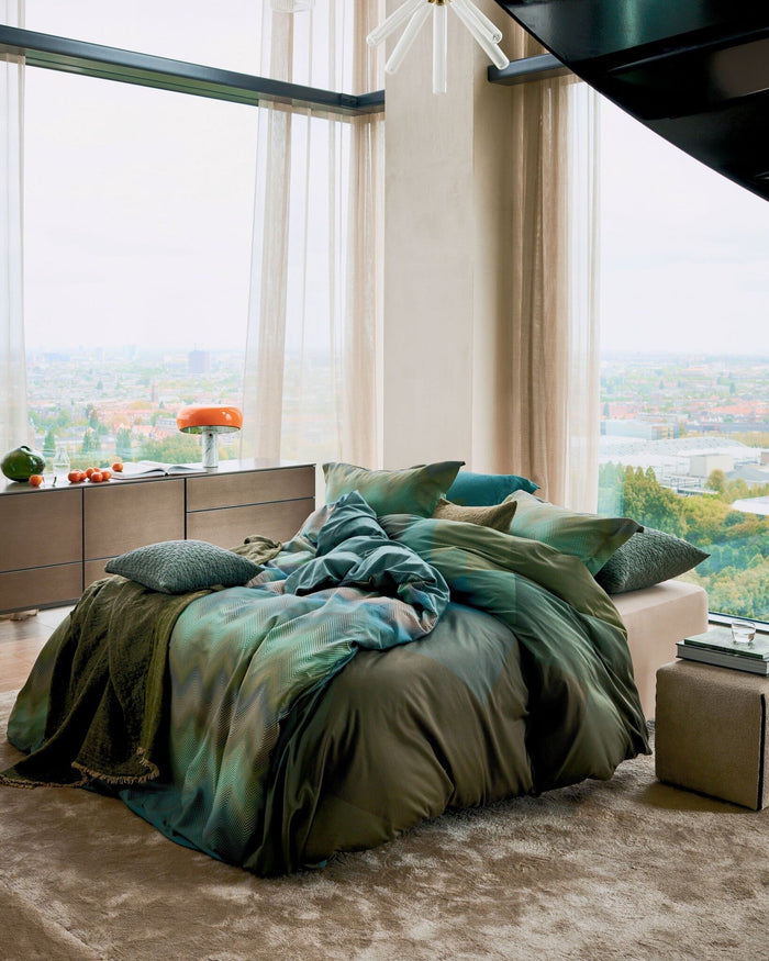 Dekbedovertrek Snooze Multi | 200 x 200|220 cm | Groen | Blauw