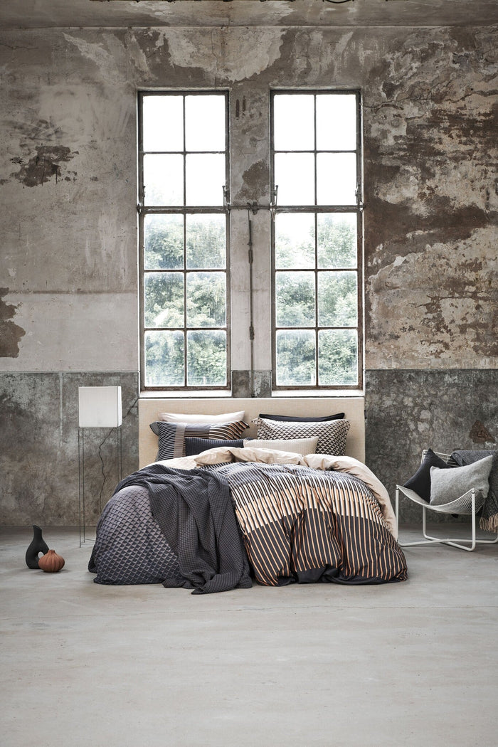 Dekbedovertrek Diamonds Off | 200 x 200|220 cm | Zwart | Grijs | Bruin