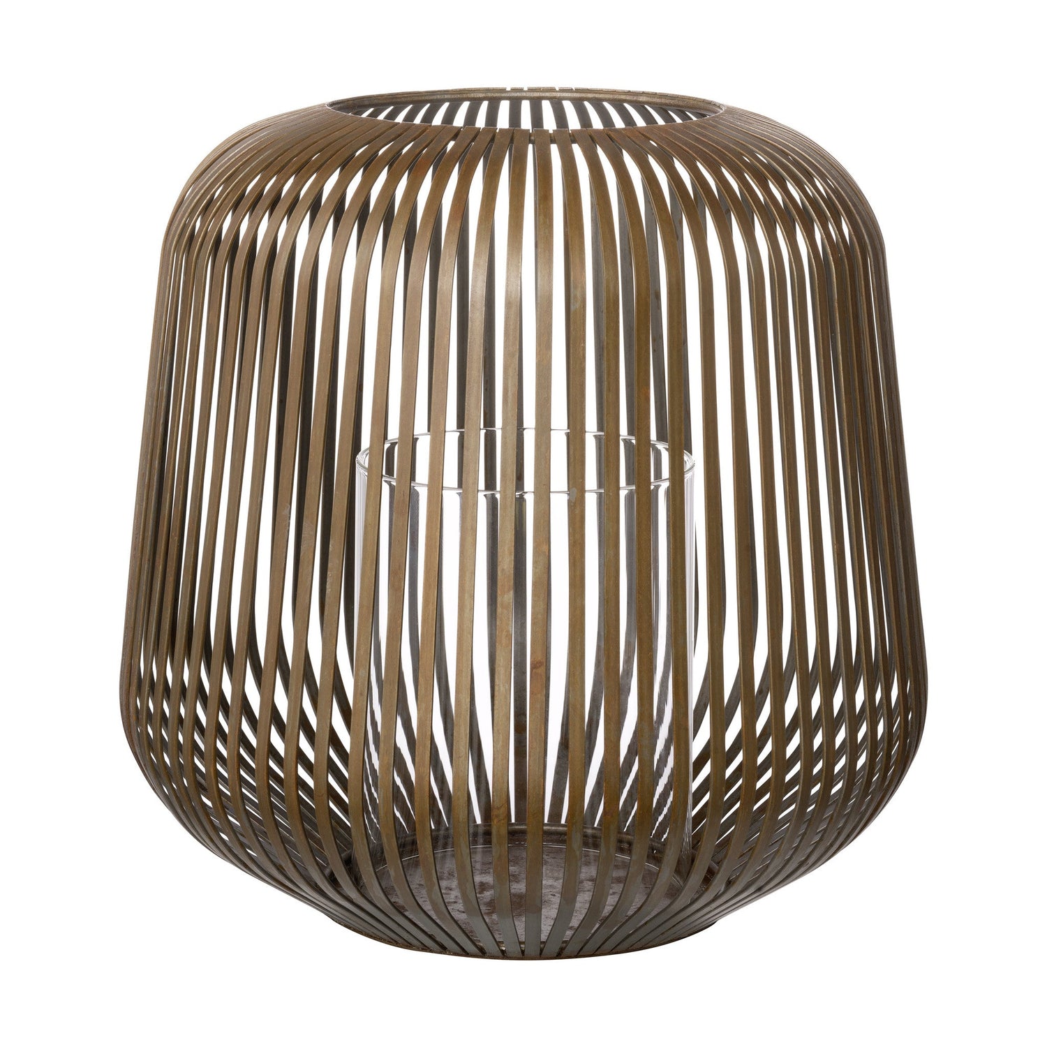 Lito Lantaarn Rusty Look Medium | Bruin | Staal