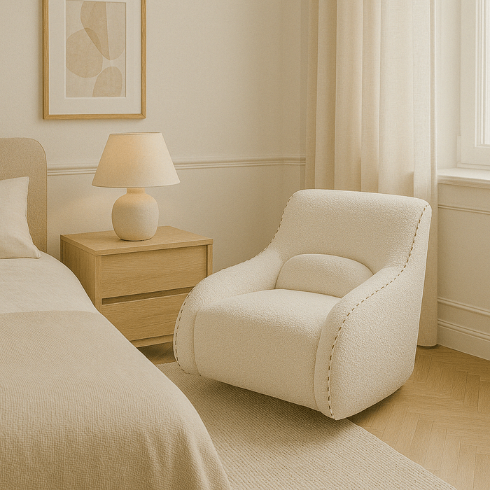 Schommelstoel Swing Ritmo Boucle creme Kare Design