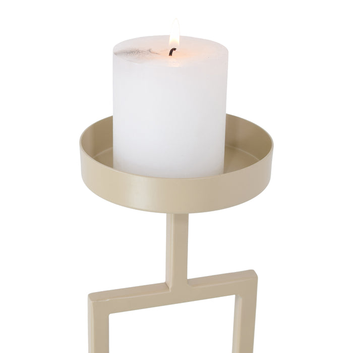 LOFT42 Vloerkandelaar Set Flame - Beige metaal