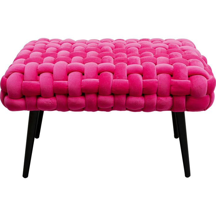 Kare Design Weave bank - roze - fluweel