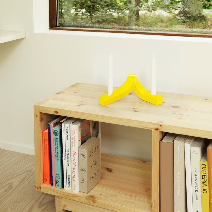 Normann Copenhagen Crooked Kandelaar - Double - Geel