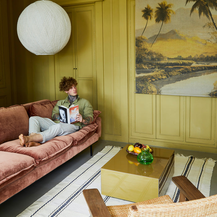 HKliving Retro Sofa 4-zitsbank - Royal Velvet - Magnolia