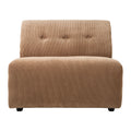 HKliving Vint Bank Element - Middenstuk - Corduroy Rib - Bruin