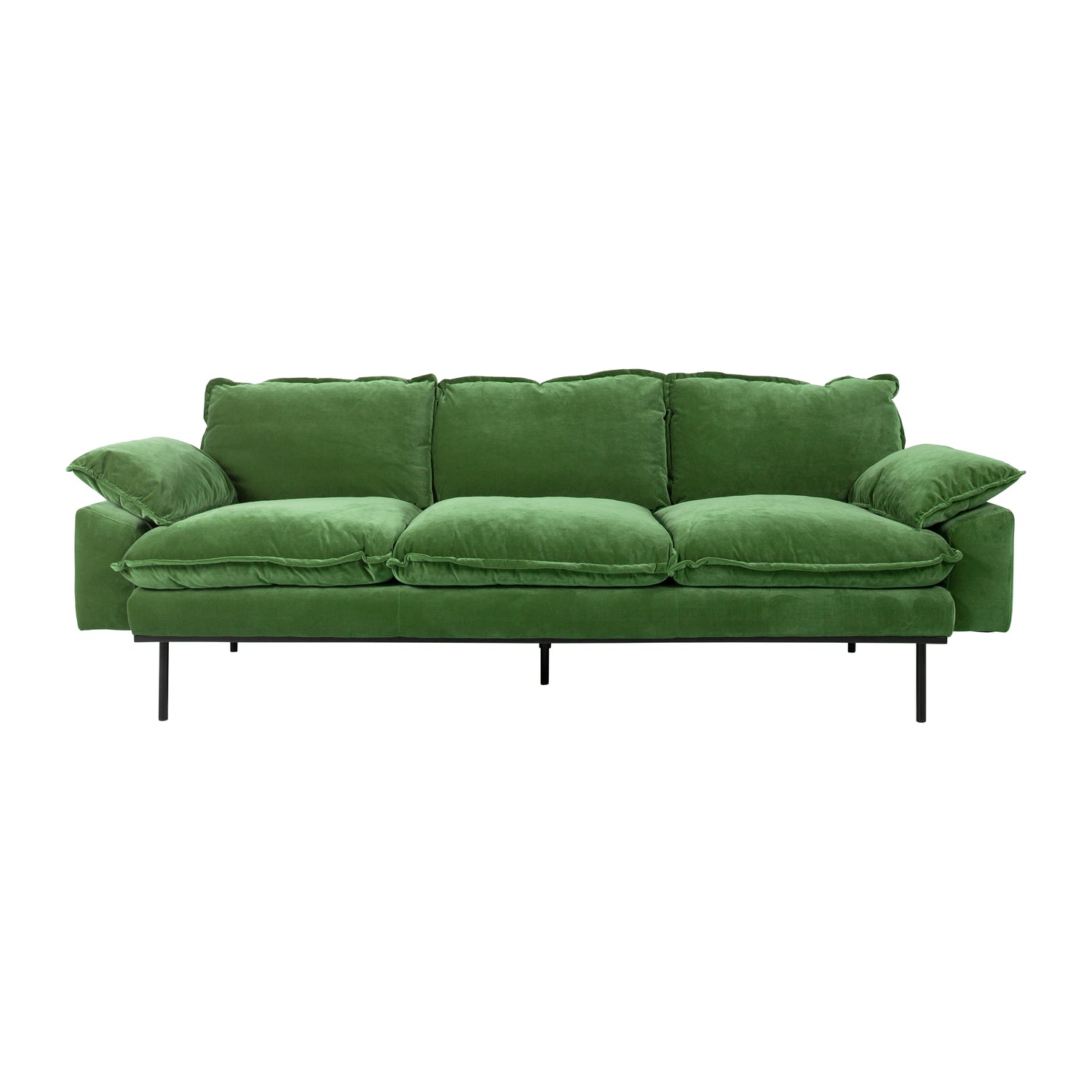 HKliving Retro Sofa 3-zitsbank - Royal Velvet - Groen