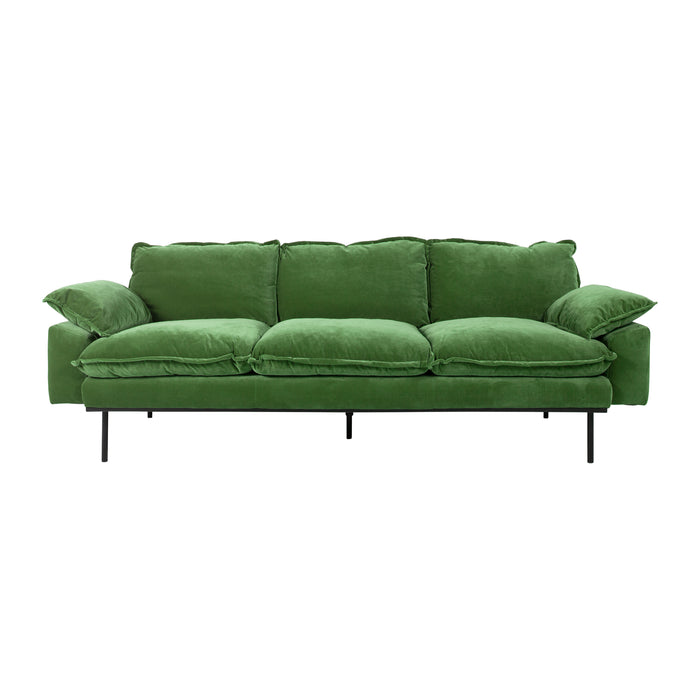 HKliving Retro Sofa 3-zitsbank - Royal Velvet - Groen