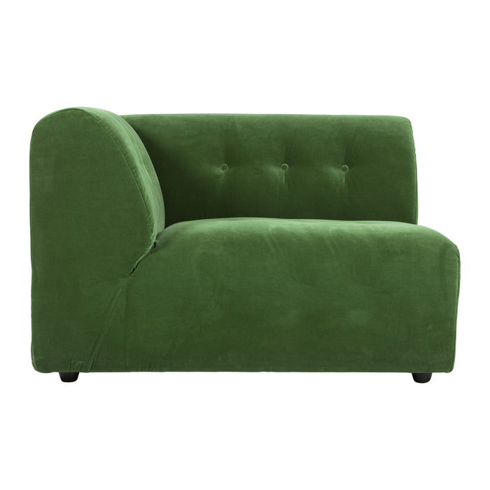 HKliving Vint Bank Element - 1,5-zitsbank Links - Royal Velvet - Groen