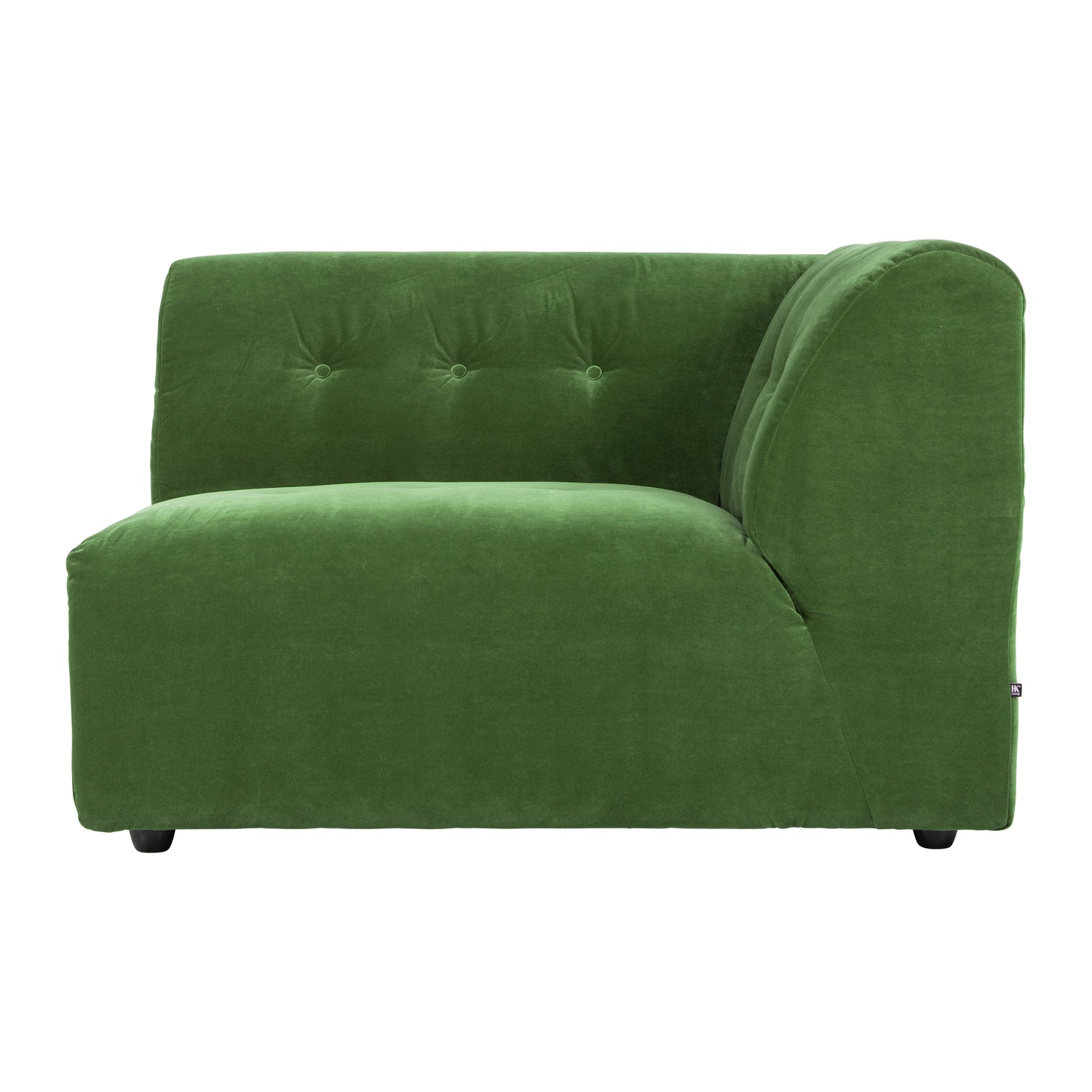 HKliving Vint Bank Element - 1,5-zitsbank Rechts - Royal Velvet - Groen