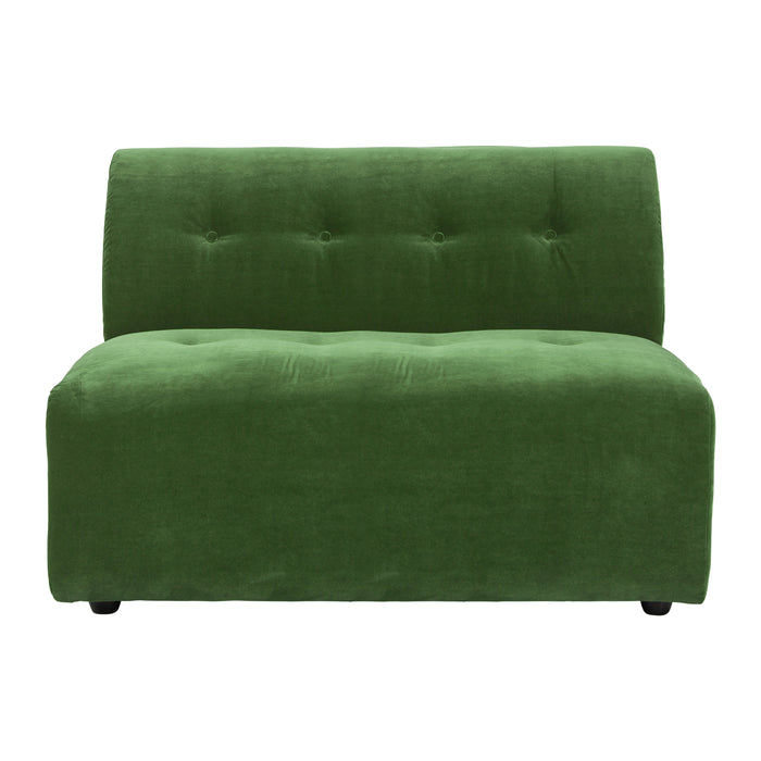 HKliving Vint Bank Element - 1,5-zitsbank Middenstuk - Royal Velvet - Groen