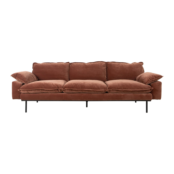 HKliving Retro Sofa 4-zitsbank - Royal Velvet - Magnolia