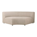 HKliving Jax Bank Element - Middenstuk Rond - Bouclé - Taupe